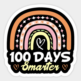 100 Days Smarter Gift For Kids Students And Teacher Sticker